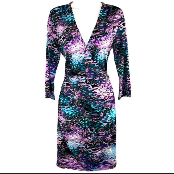 Jennifer Lopez Multi Color Bodycon Dress Size S - Picture 1 of 3